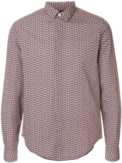 πουκαμισα Armani Emporio Monogram Logo ανδρικα κοκκινα | GR00475
