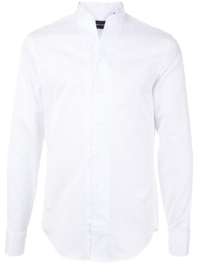 πουκαμισα Armani Emporio Plain Tailored ανδρικα ασπρα | GR34559