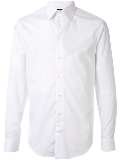πουκαμισα Armani Emporio Plain ανδρικα ασπρα | GR15183