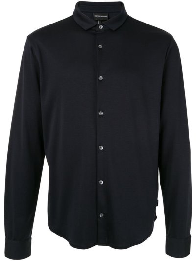 πουκαμισα Armani Emporio Plain ελαφρια ανδρικα μπλε | GR41926