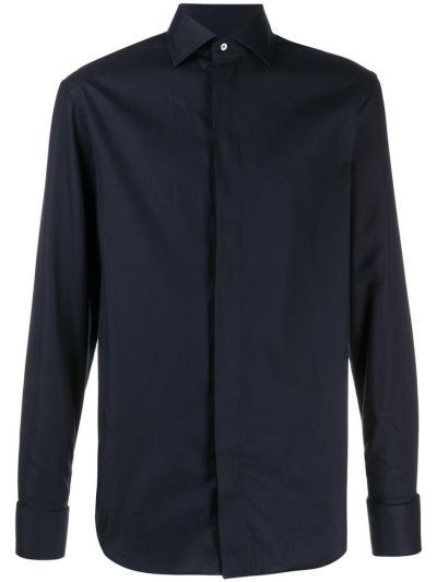 πουκαμισα Armani Emporio Slim Fit ανδρικα μπλε | GR52602