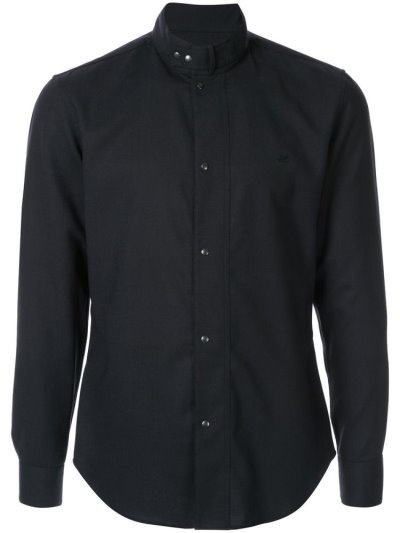 πουκαμισα Armani Emporio Slim Fit Mock Neck ανδρικα μπλε | GR78681