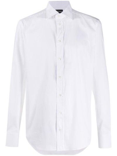 πουκαμισα Armani Emporio Slim Fit ανδρικα ασπρα | GR98356