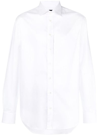 πουκαμισα Armani Emporio κλασικα Button ανδρικα ασπρα | GR38024