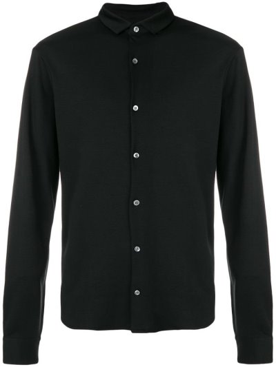 πουκαμισα Armani Emporio κλασικα Button Down ανδρικα μαυρα | GR40255