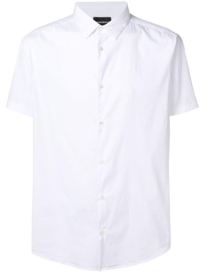 πουκαμισα Armani Emporio κοντο Sleeve ανδρικα ασπρα | GR24469