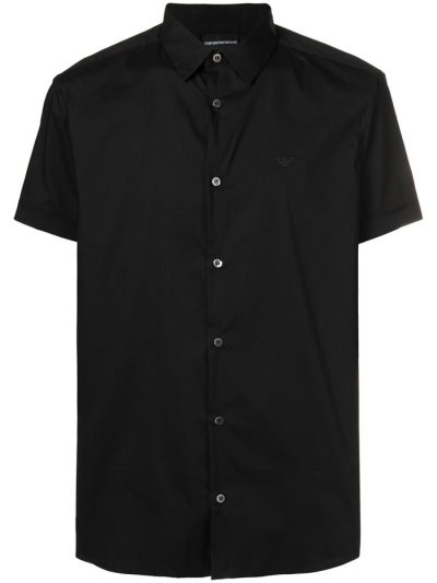 πουκαμισα Armani Emporio κοντο Sleeve ανδρικα μαυρα | GR84924
