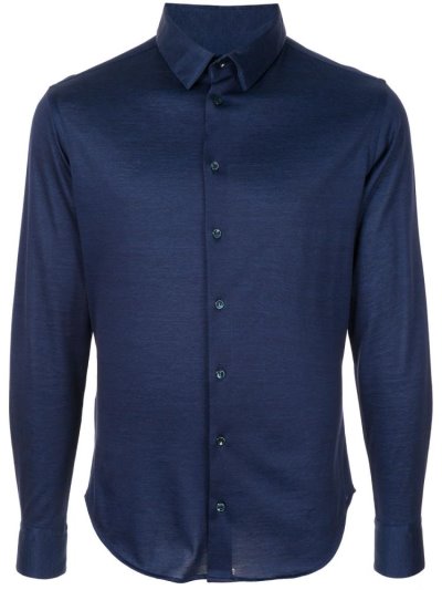 πουκαμισα Giorgio Armani Basic Plain ανδρικα μπλε | GR50646