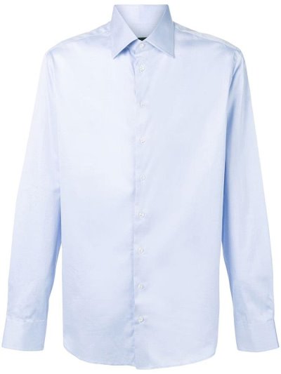 πουκαμισα Giorgio Armani Cutaway Collar ανδρικα μπλε | GR03965