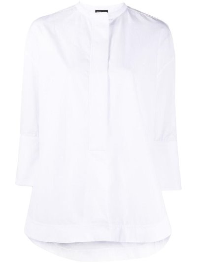 πουκαμισα Giorgio Armani Oversized Cropped Sleeve γυναικεια ασπρα | GR12850