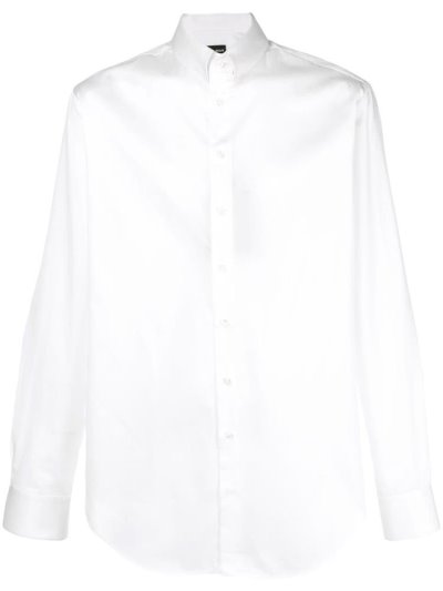 πουκαμισα Giorgio Armani Plain ανδρικα ασπρα | GR80584