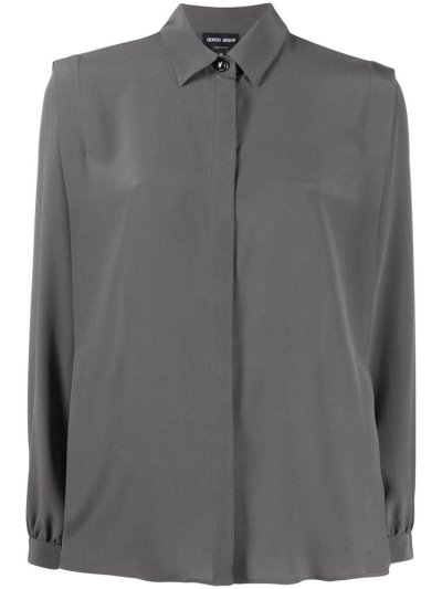 πουκαμισα Giorgio Armani Relaxed Fit γυναικεια γκρι | GR50108