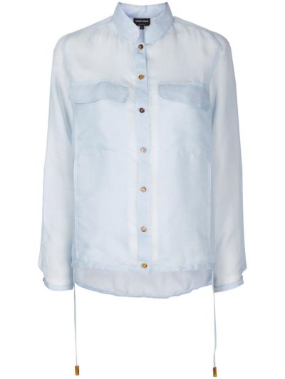 πουκαμισα Giorgio Armani Sheer Oversized γυναικεια μπλε | GR28693