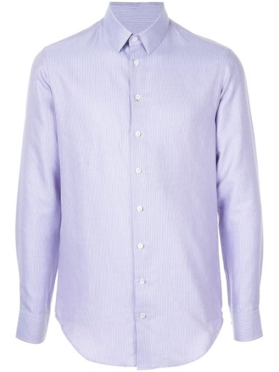πουκαμισα Giorgio Armani Small Pattern ανδρικα μωβ | GR25729