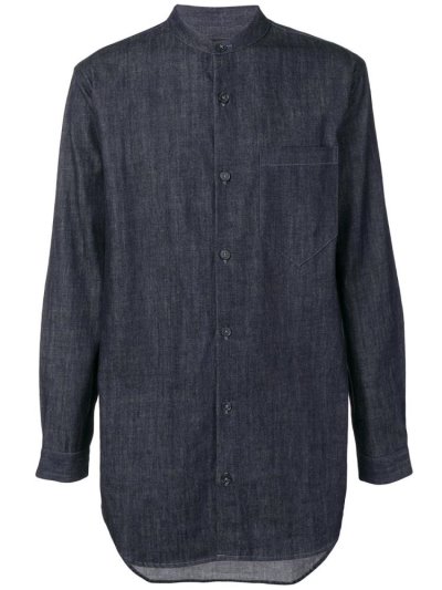 πουκαμισα Giorgio Armani Textured Plain ανδρικα μπλε | GR03155