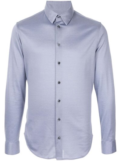 πουκαμισα Giorgio Armani κλασικα Plain ανδρικα μπλε | GR74126