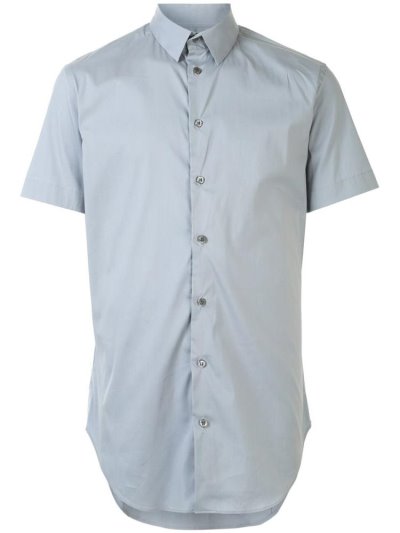 πουκαμισα Giorgio Armani κοντο Sleeve ανδρικα μπλε | GR83951