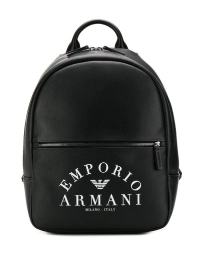 σακιδια πλατησ Armani Emporio Logo Print ανδρικα μαυρα | GR16745