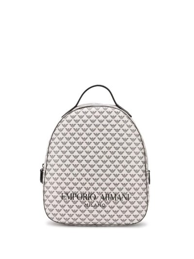 σακιδια πλατησ Armani Emporio Logo Print γυναικεια ασπρα μαυρα | GR64323