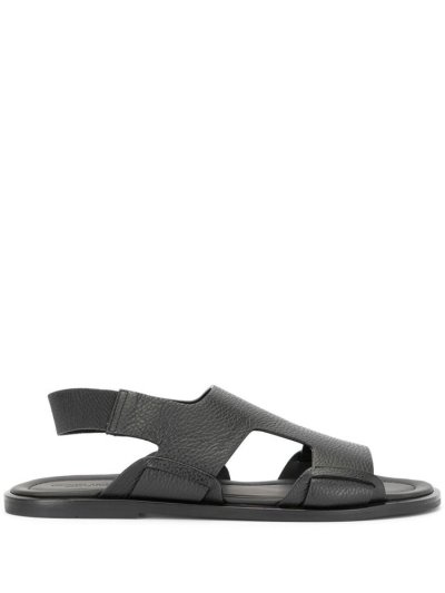σανδαλια Giorgio Armani Side Cut Out ανδρικα μαυρα | GR22788