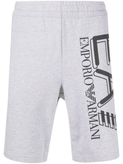 σορτσ Ea7 Emporio Armani Logo Print Pull On Για Τρέξιμο Shorts ανδρικα γκρι | GR50805