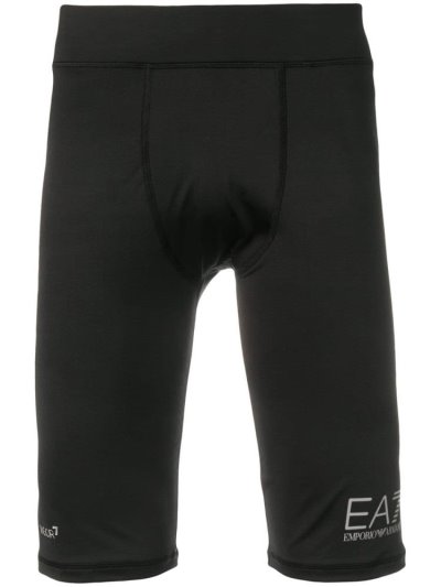 σορτσ Ea7 Emporio Armani Logo Print Compression ανδρικα μαυρα | GR99283