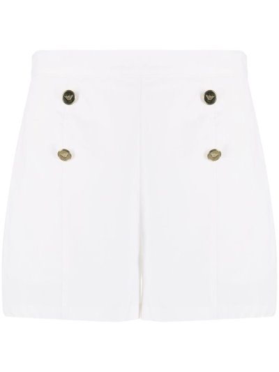σορτσ Armani Emporio Buttoned Front Mini γυναικεια ασπρα | GR70646