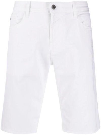 σορτσ Armani Emporio βαμβακερα Blend Denim ανδρικα ασπρα | GR07305