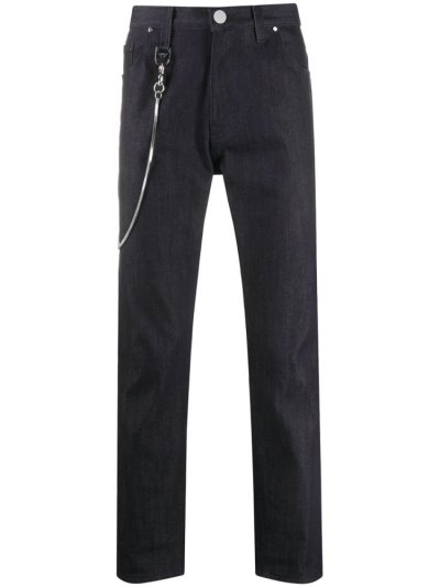 τζιν παντελονι Armani Emporio Chain Detail Slim Fit ανδρικα μπλε | GR63824