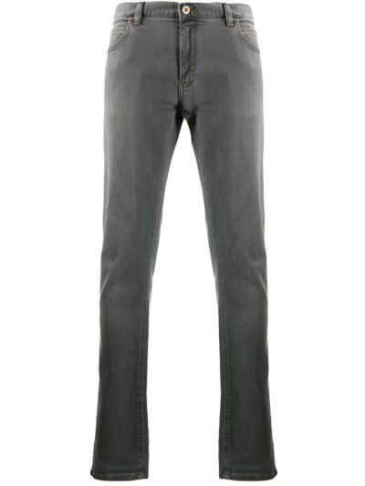 τζιν παντελονι Armani Emporio Contrast Stitching ανδρικα γκρι | GR81762