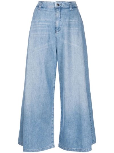 τζιν παντελονι Armani Emporio Cropped φαρδια Leg γυναικεια μπλε | GR64949