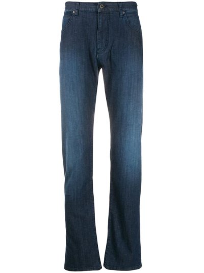 τζιν παντελονι Armani Emporio Faded Slim ανδρικα μπλε | GR40221