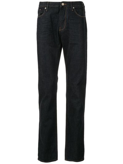 τζιν παντελονι Armani Emporio High Rise Straight Leg ανδρικα μπλε | GR08100