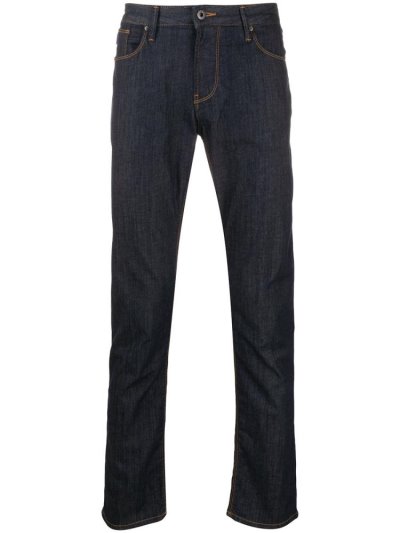 τζιν παντελονι Armani Emporio High Rise Slim Fit ανδρικα μπλε | GR29846