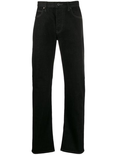 τζιν παντελονι Armani Emporio High Rise Straight Leg ανδρικα μαυρα | GR45434
