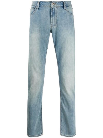 τζιν παντελονι Armani Emporio J15 Straight Leg ανδρικα μπλε | GR25065