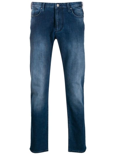 τζιν παντελονι Armani Emporio Low Rise Slim Fit ανδρικα μπλε | GR81052