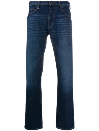 τζιν παντελονι Armani Emporio Mid Rise Slim Fit ανδρικα μπλε | GR41474
