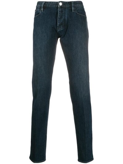 τζιν παντελονι Armani Emporio Mid Rise Slim Fit ανδρικα μπλε | GR78414