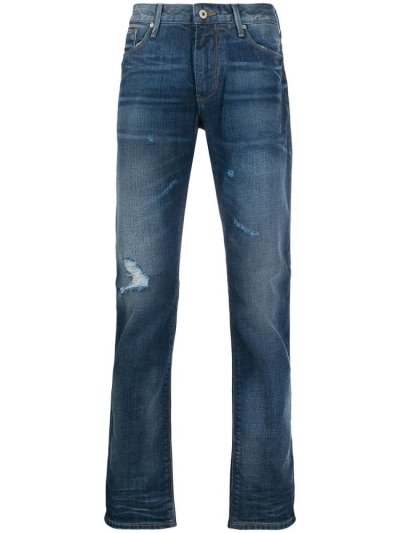 τζιν παντελονι Armani Emporio Ripped Slim Fit ανδρικα μπλε | GR87306