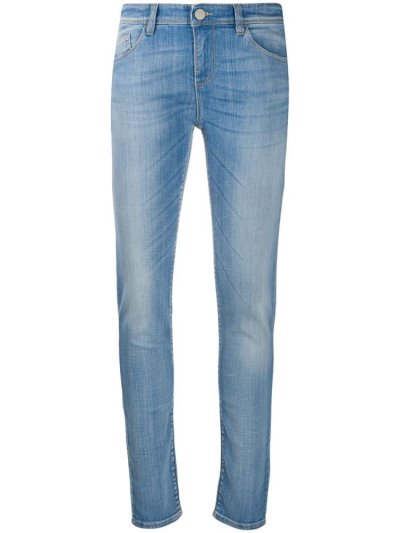 τζιν παντελονι Armani Emporio Skinny Faded γυναικεια μπλε | GR39564