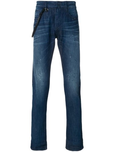 τζιν παντελονι Armani Emporio Slim Fit Roll Up ανδρικα μπλε | GR17187
