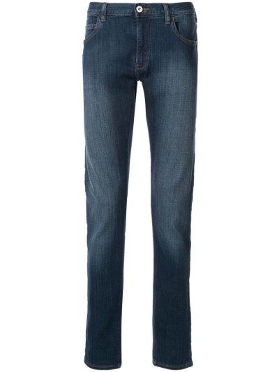τζιν παντελονι Armani Emporio Slim Faded ανδρικα μπλε | GR69530