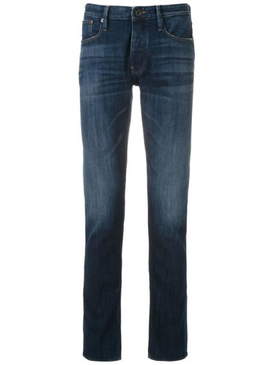 τζιν παντελονι Armani Emporio Slim Faded ανδρικα μπλε | GR81022