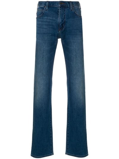 τζιν παντελονι Armani Emporio Stonewashed Straight Leg ανδρικα μπλε | GR91298