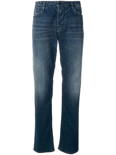 τζιν παντελονι Armani Emporio Straight Cut ανδρικα μπλε | GR20646