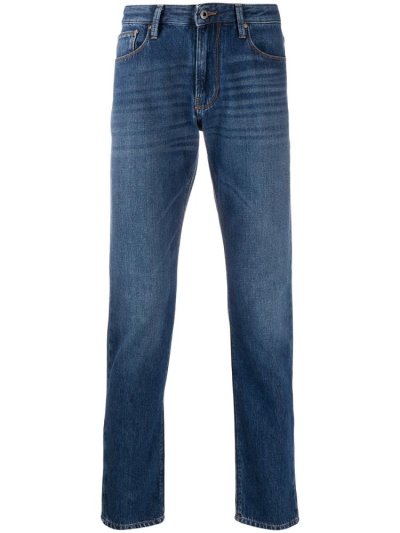 τζιν παντελονι Armani Emporio Straight Leg ανδρικα μπλε | GR24610