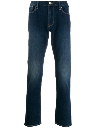 τζιν παντελονι Armani Emporio Straight Leg ανδρικα μπλε | GR26265