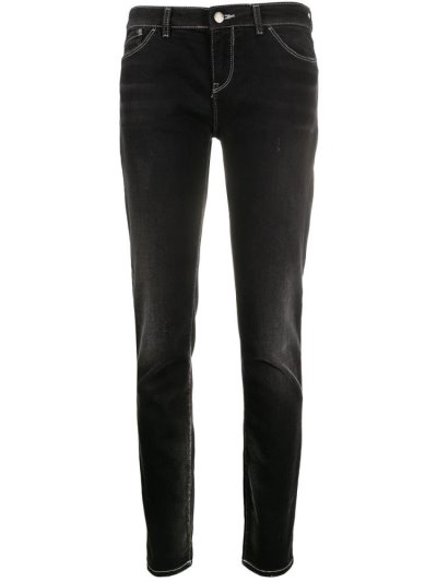 τζιν παντελονι Armani Emporio Stretch Fit Low waist γυναικεια μαυρα | GR49952
