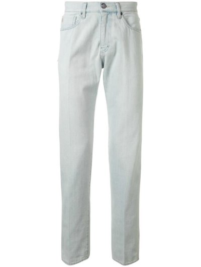 τζιν παντελονι Giorgio Armani Mid Rise Straight Leg ανδρικα μπλε | GR35730